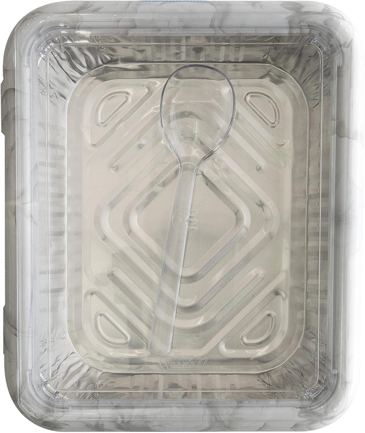 Fancy Panz Sartén clásica, viste y protege tu bandeja de aluminio, fabricada en Estados Unidos, se adapta a sartenes de papel de aluminio de tamaño