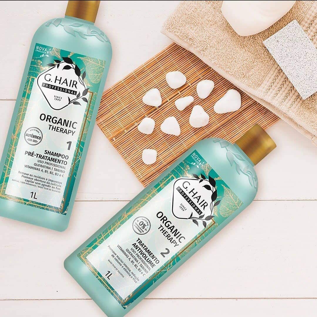 G.Hair Organic Therapy 2L  Tratamiento de queratina brasileña  Alisado progresivo del cabello  Sistema de alisado  Reductor de volumen  100% recto