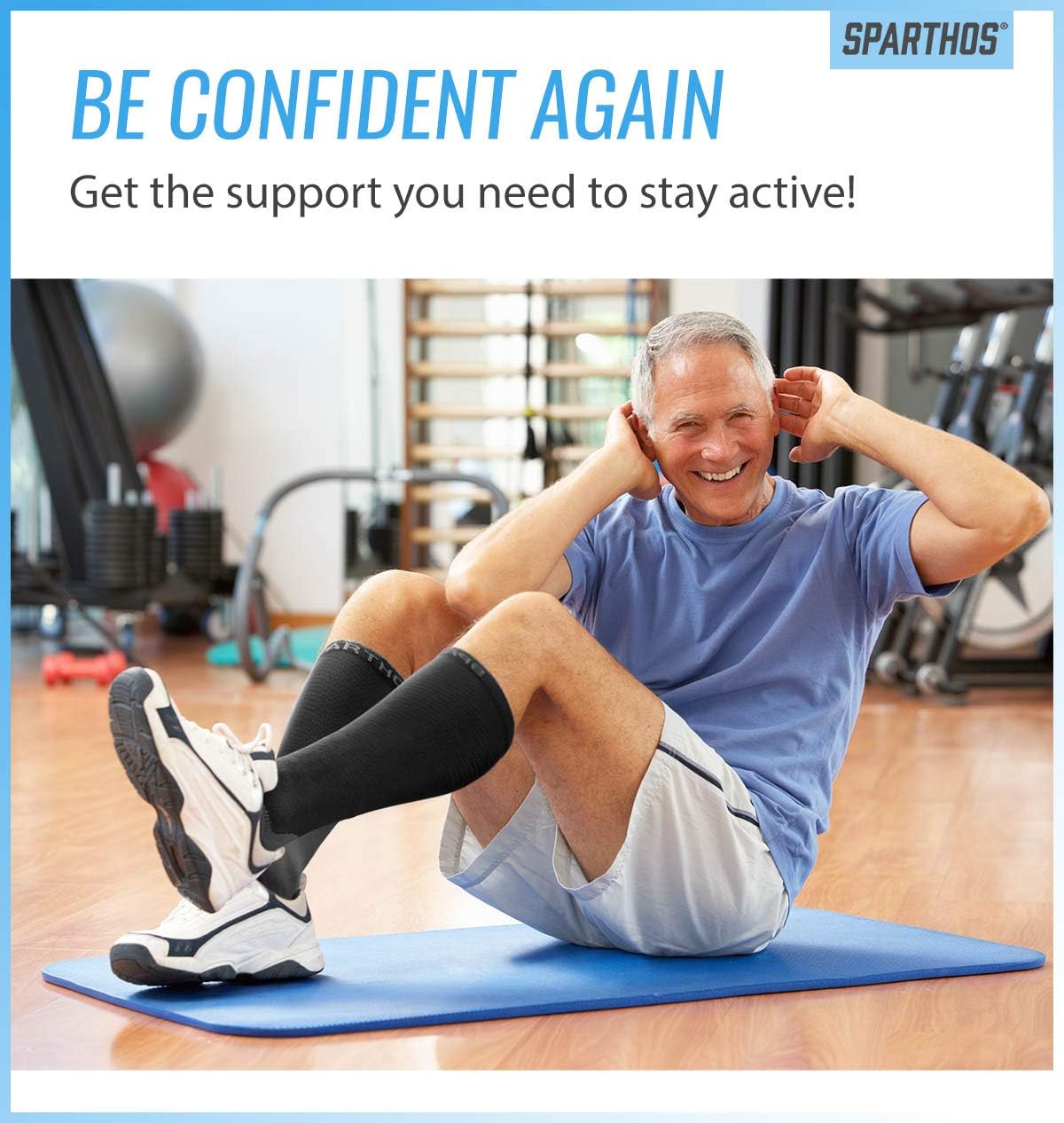 Sparthos Calcetines de compresión (20-30 mmHg)  Calcetines hasta la rodilla para circulación, correr, viajes, apoyo médico, embarazo, enfermeras  Dr