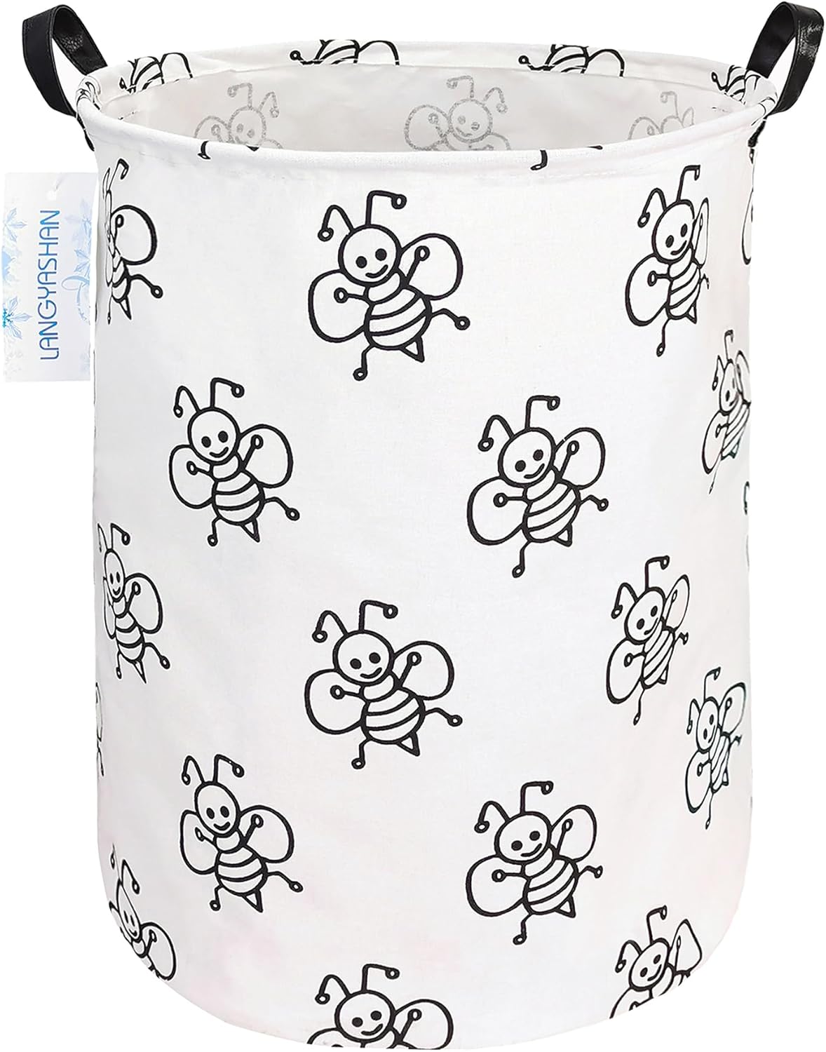 Canasta Langyashan de almacenamiento, plegable, organizador de tela de lona, para dormitorio, ropa, habitación del bebé, juguetes y de regalo