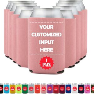 Juego de 1 enfriador de latas personalizado, soporte para bebidas frías para latas, enfriadores de latas de graduación personalizados, fundas Juego de 1 enfriador de latas personalizado, soporte para bebidas frías para latas, enfriadores de latas de graduación personalizados, fundas