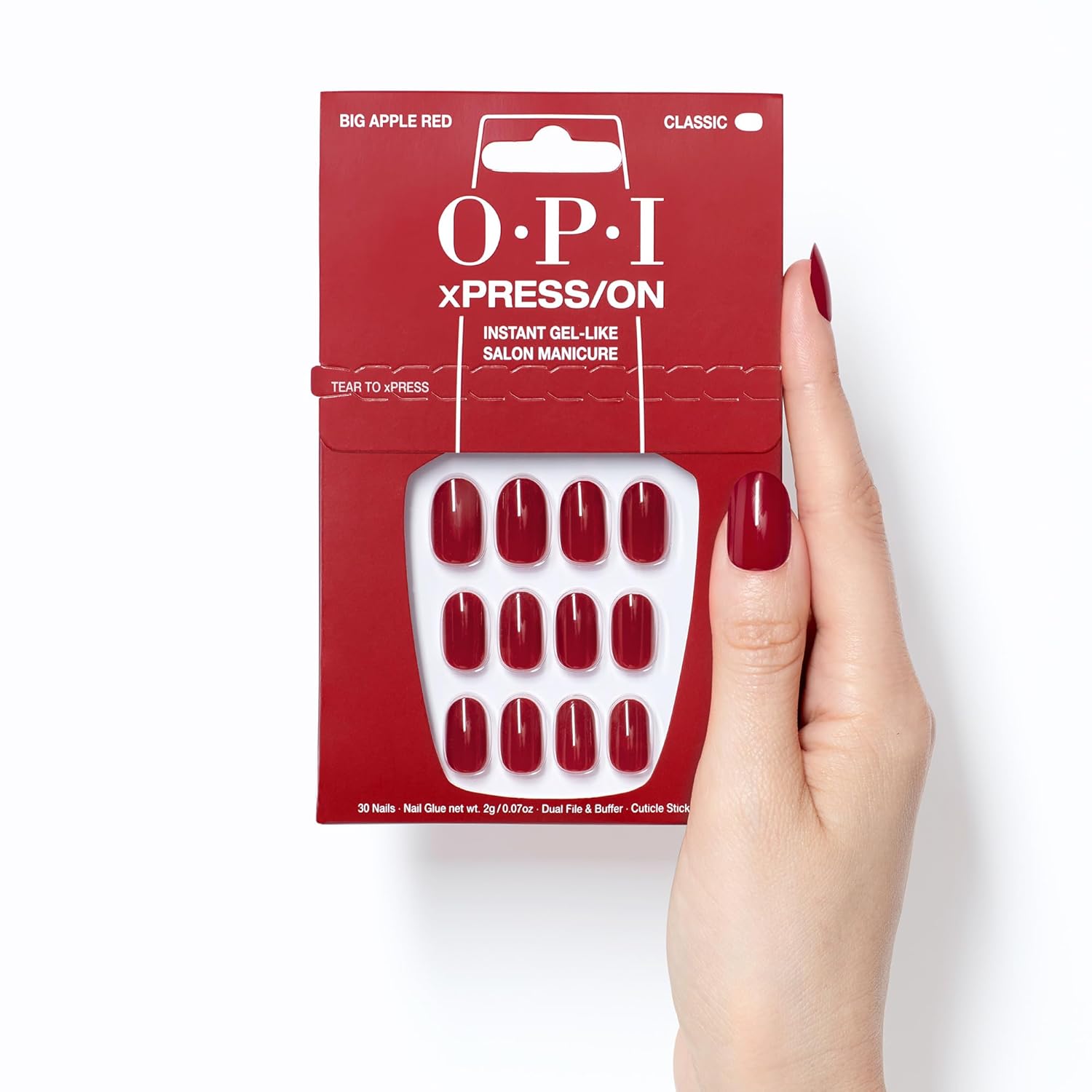 OPI xPRESSON – Uñas a presión, hasta 14 días de uso, manicura de salón tipo gel, veganas, embalaje sostenible, con pegamento para uñas, uñas