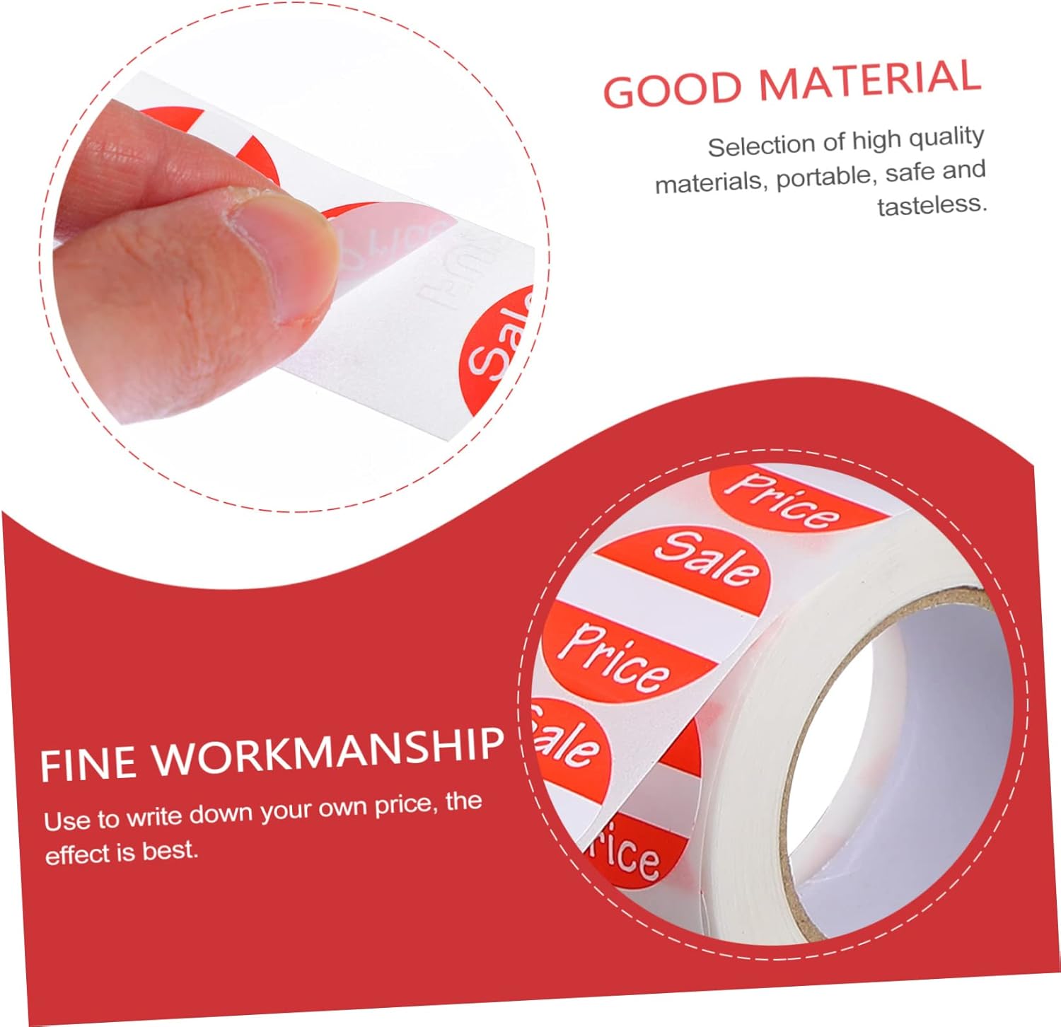 SOLUSTRE 2 rollos de venta de etiquetas de cinta adhesivas adhesivas de garaje pegatinas de exhibición de etiquetas adhesivas para etiquetas de
