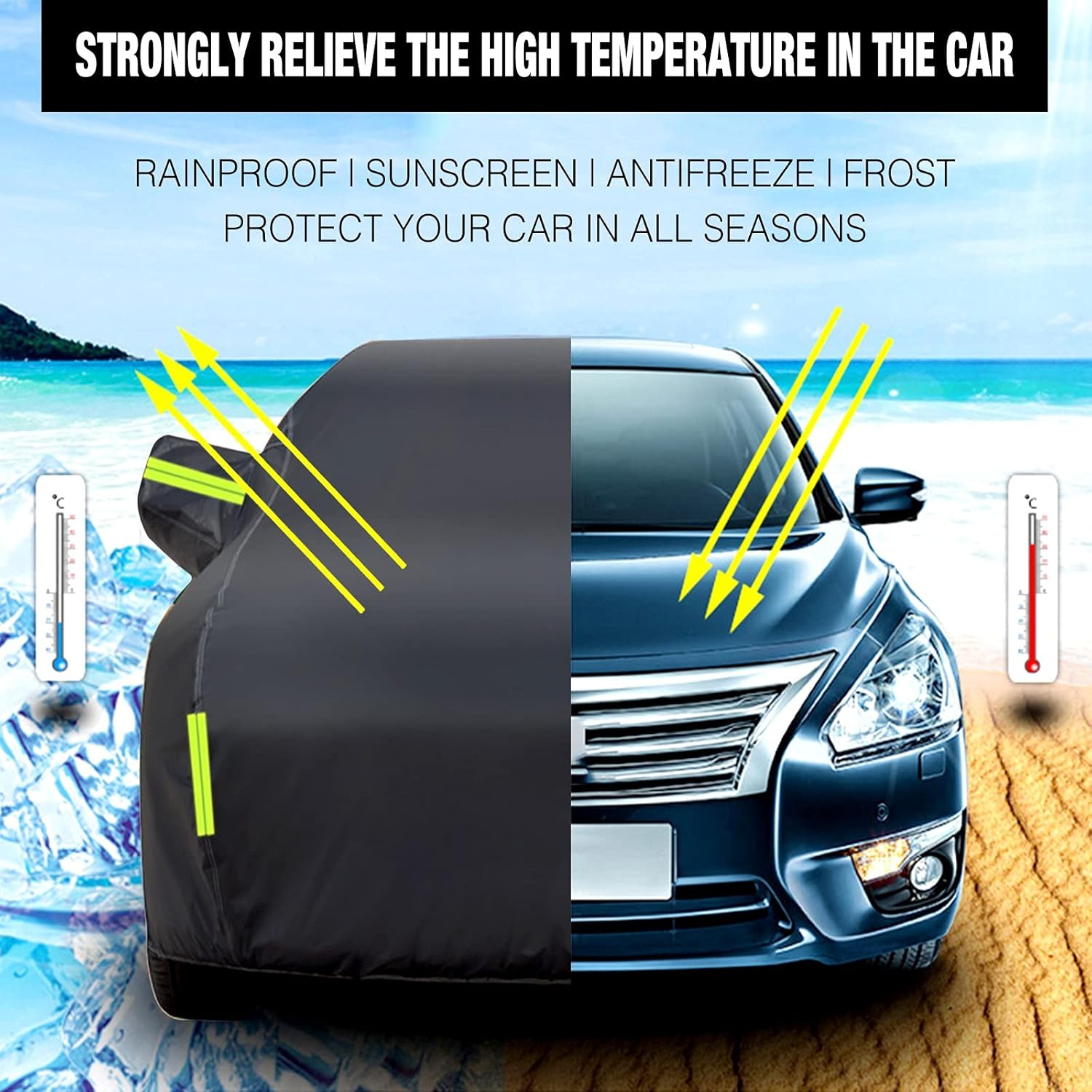 Funda de automóvil para Dacia Sandero Stepway Sandero 2 Stepway Sandero 3 Stepway, cubierta impermeable para automóvil, protección solar contra la
