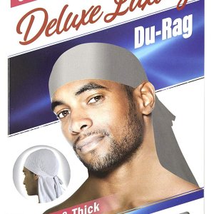 Dream Deluxe Du-Rag Silver – Paquete de 3 unidades, suave y grueso, elástico, sin arrugas, 100% poliéster Dream Deluxe Du-Rag Silver – Paquete de 3 unidades, suave y grueso, elástico, sin arrugas, 100% poliéster