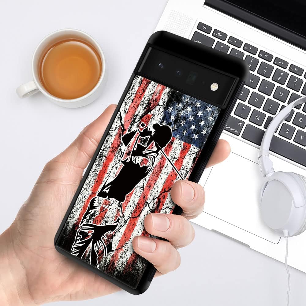 DJSOK Funda compatible con Google Pixel 6 Pro6XL, bandera de golf para hombres, niños y niñas, doble capa a prueba de golpes, resistente, funda para