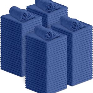 Linteum Textile (100 unidades, 12 x 14 pulgadas, azul) Toallas de algodón para tienda, trapos absorbentes y toallas de limpieza multiusos para Linteum Textile (100 unidades, 12 x 14 pulgadas, azul) Toallas de algodón para tienda, trapos absorbentes y toallas de limpieza multiusos para
