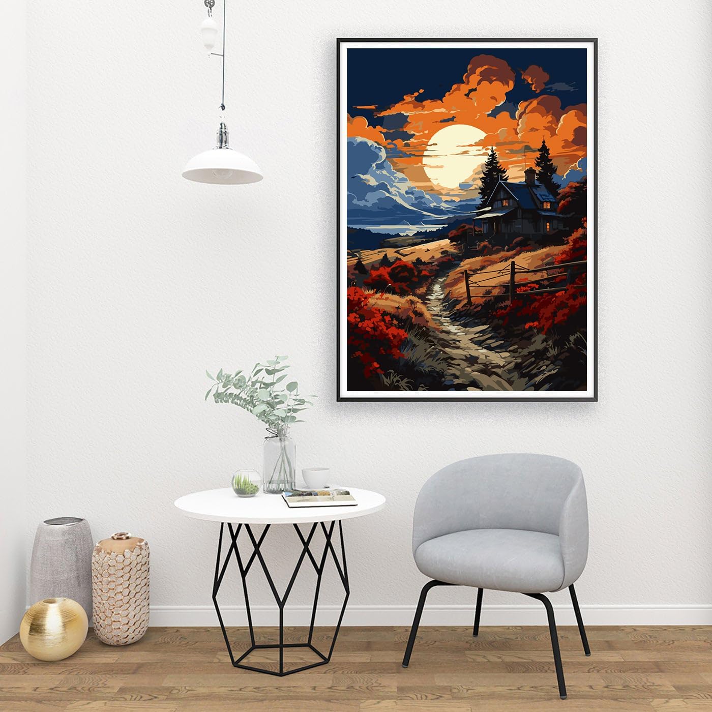 Meothan Kit de pintura por números para adultos, 16 x 12 pulgadas, lienzo de dibujo, pintura por números, arte para principiantes, niños y adultos,