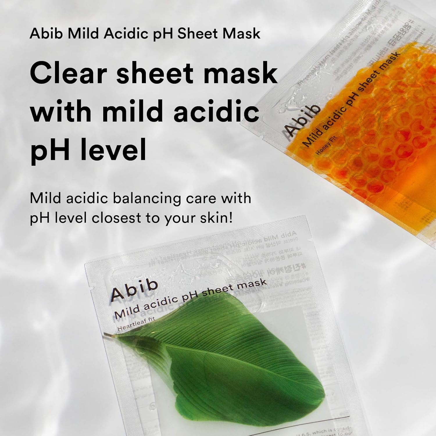 Abib Máscara de hoja de pH ácido suave Yuja Fit 10 hojas I Mascarilla facial de vitamina C para piel oscura y cansada