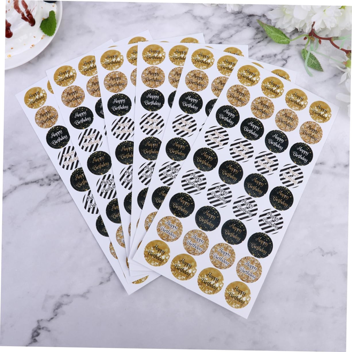 STOBOK 24 Sheets Birthday Gift Tags Labels Kraft Paper Sticker Stickers Birthday Candy Adhesive Gift Tags Birthday Round Sticker Gift Wrapping Kraft