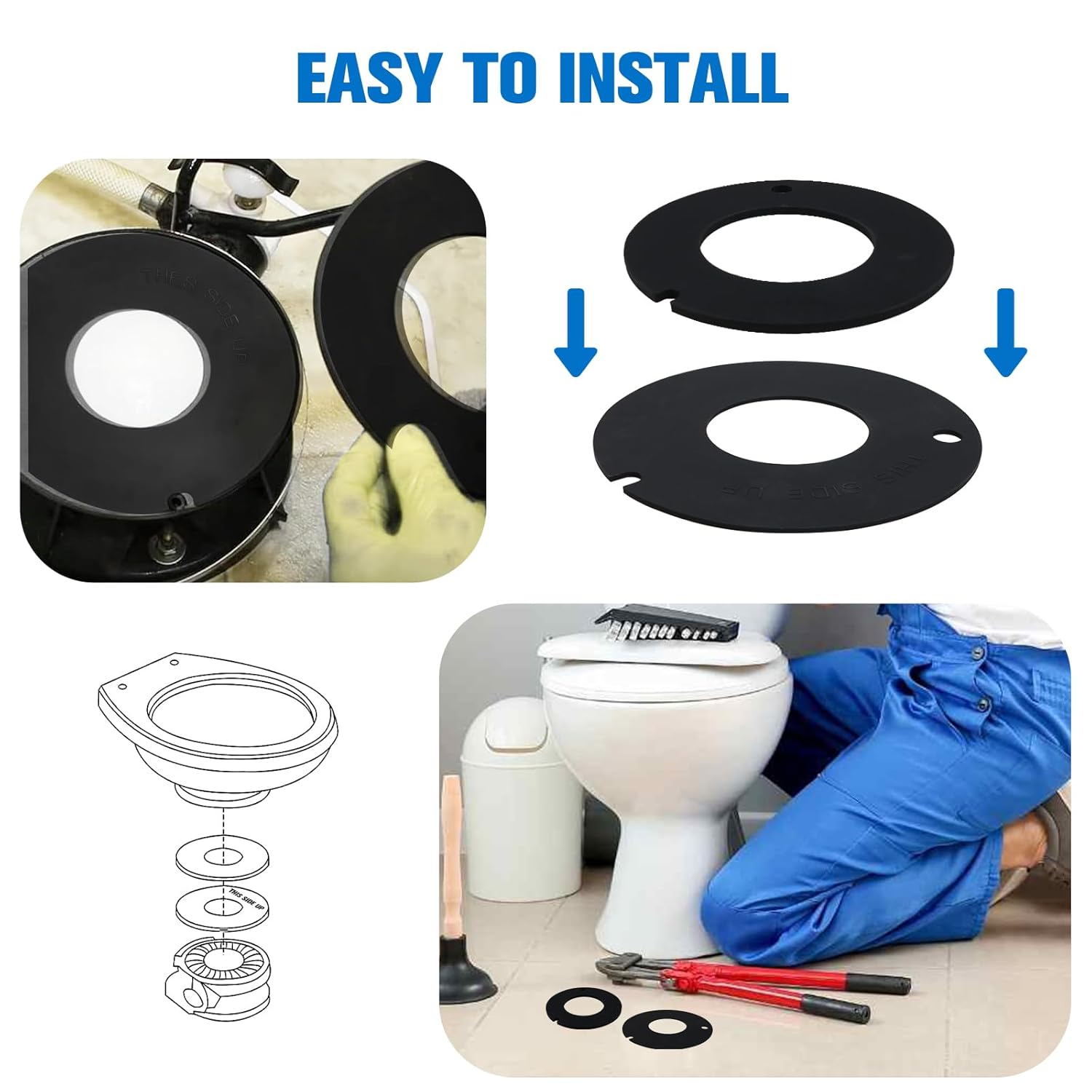 385311462 385316140 Kit de repuesto de anillos de goma para inodoro Dometic Sealand Mansfield VacuFlush y remolque de viaje, compatible con 510 510+