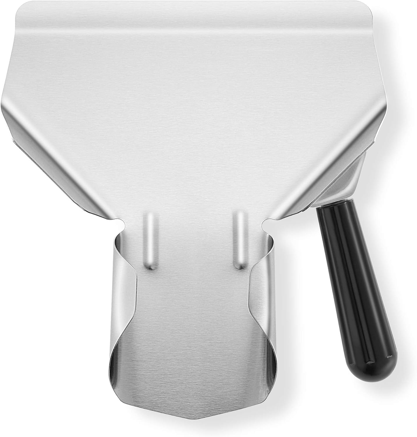 Olde Midway Cuchara para papas fritas de acero inoxidable con mango derecho – cuchara comercial para freír