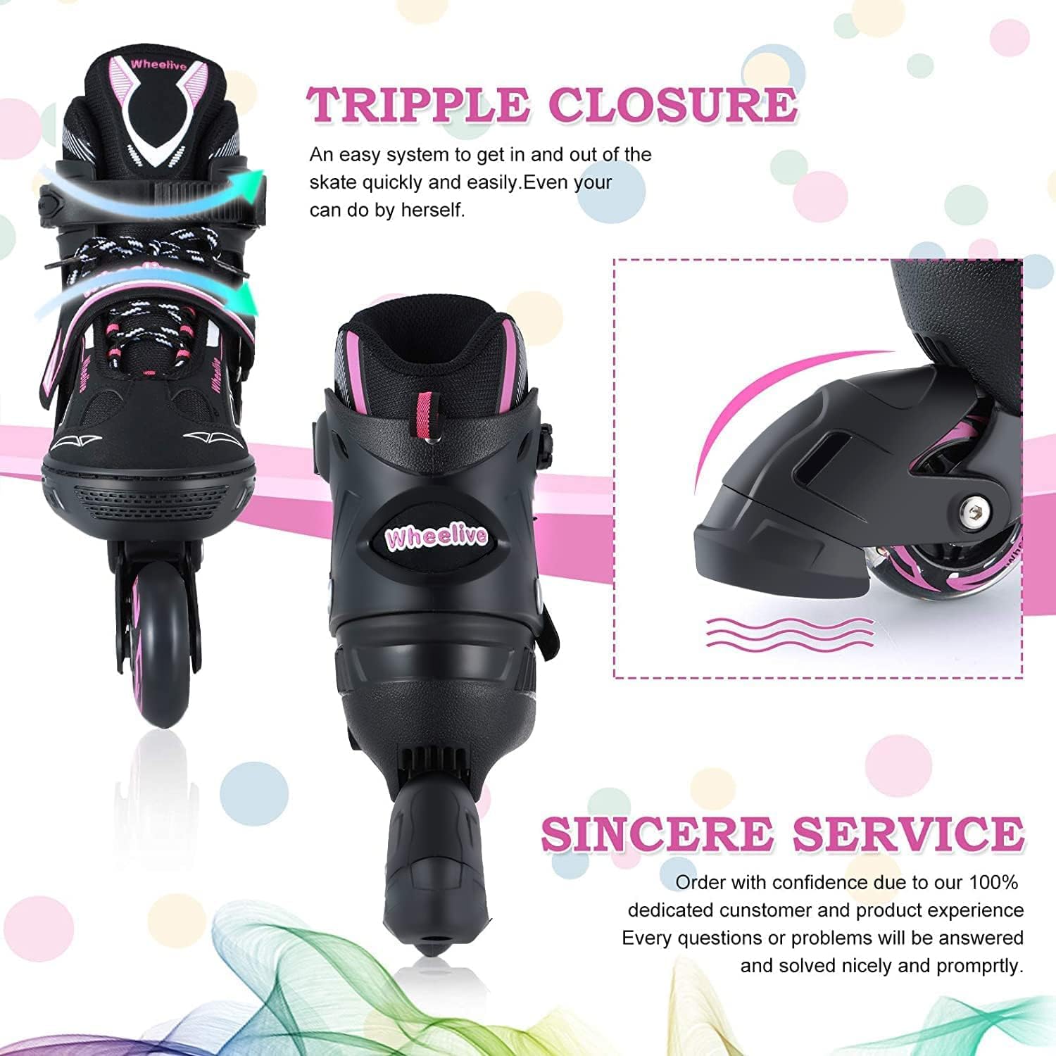 Patines en línea ajustables para niños y adultos, patines de rendimiento con ruedas iluminadas, ideales para jóvenes, niños y niñas, hombres y