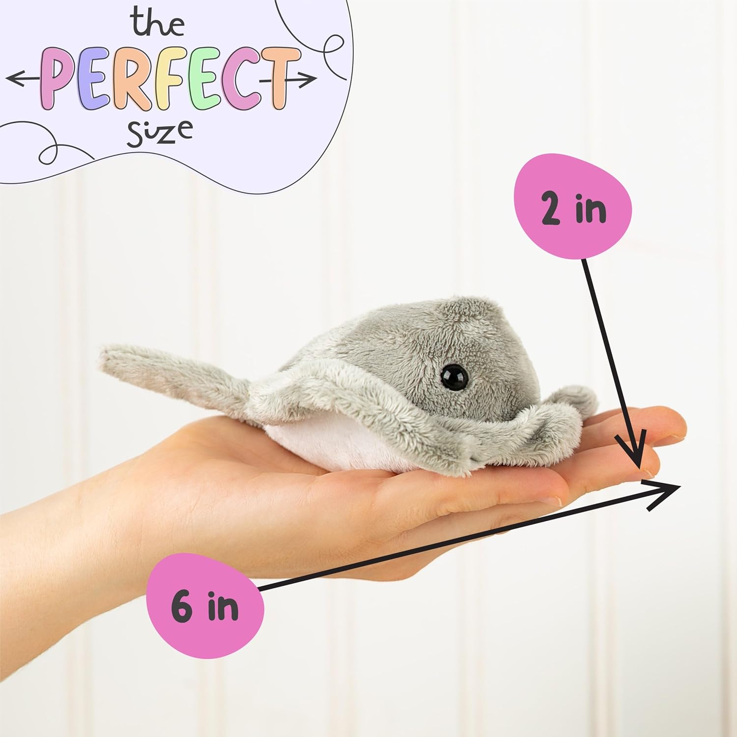Forest & Twelfth Mantarraya de peluche, juguete de peluche individual para niños, recuerdos de fiesta oceánica y bolsas de golosinas, premios de