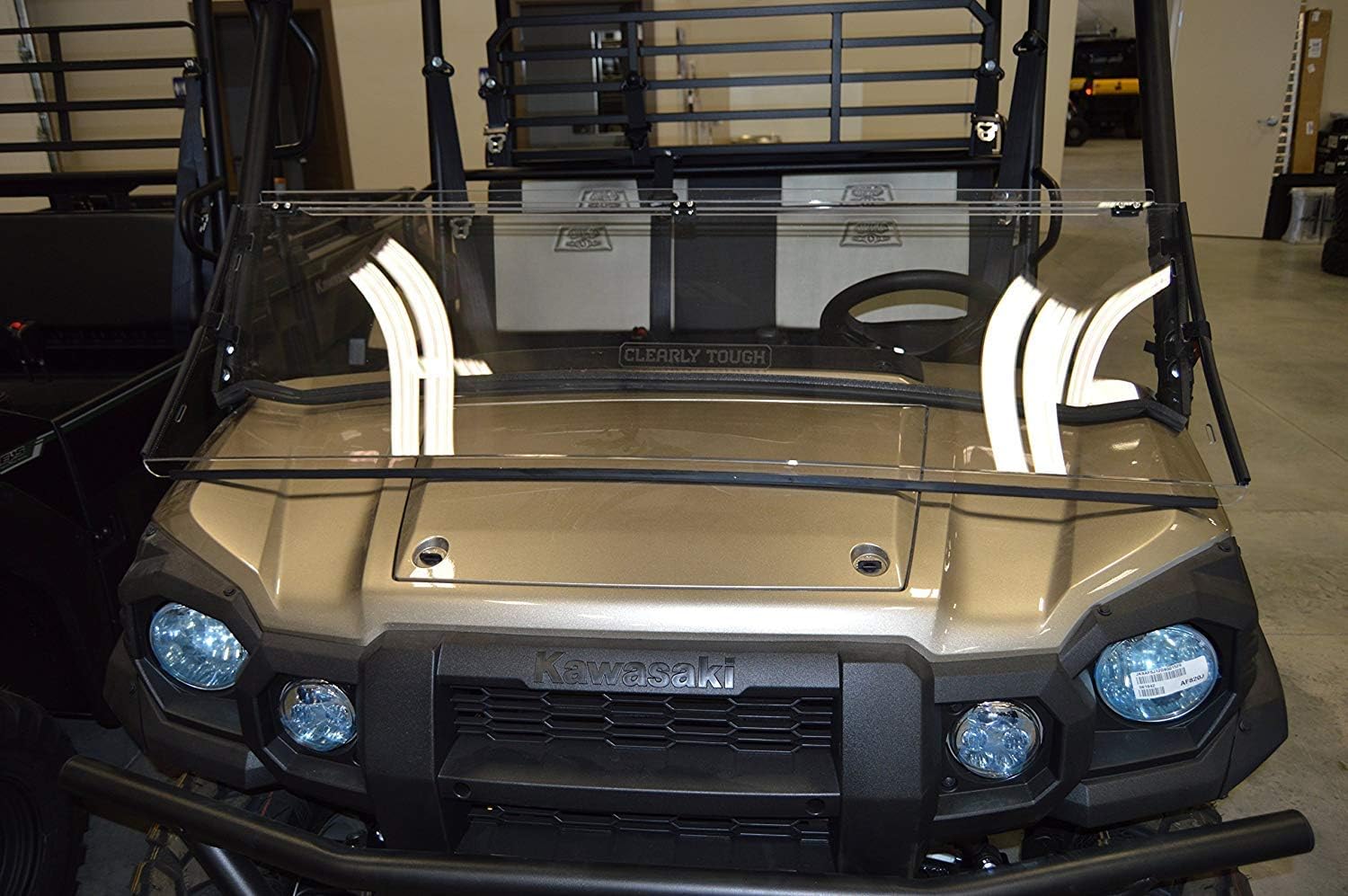 Kawasaki, Mule Pro Series (2015 & posteriores), techo y parabrisas plegable y protector de viento, lo último en versatilidad, resistente contra