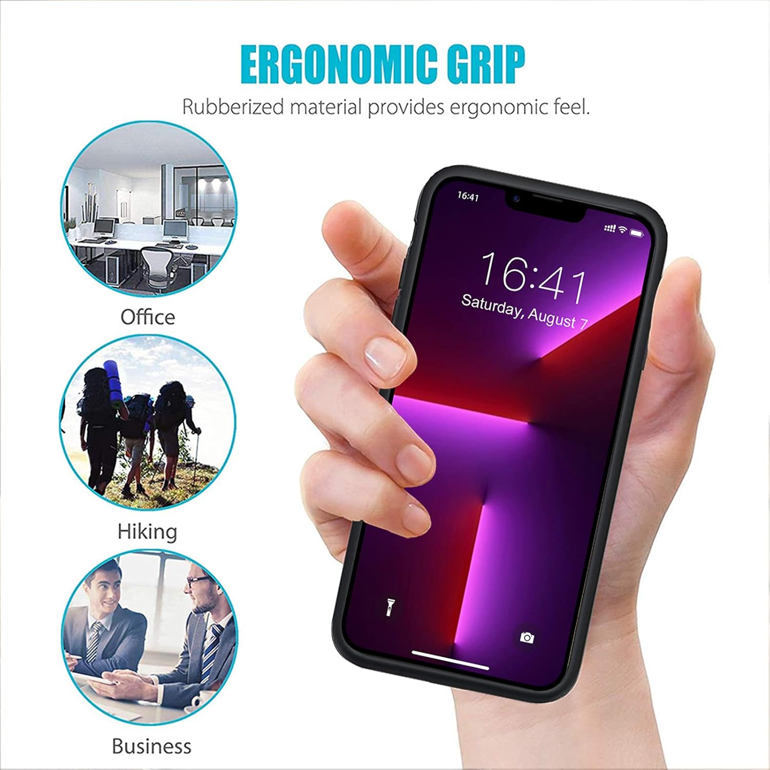 Funda de batería para iPhone 13 Pro Max, 8500mAh ultra delgada recargable inteligente portátil cubierta de carga batería extendida compatible con