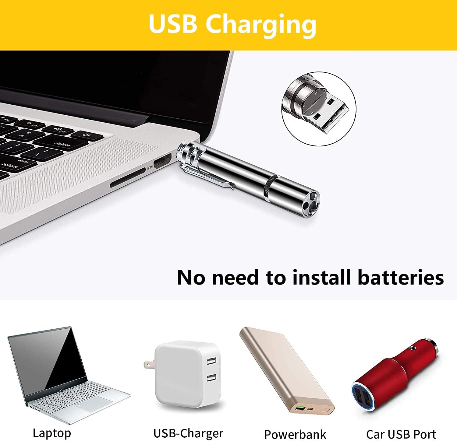 Juguete de puntero láser para gatos de interior, juguete interactivo para gatos, puntero láser de luz roja, multimodo recargable por USB, juguete