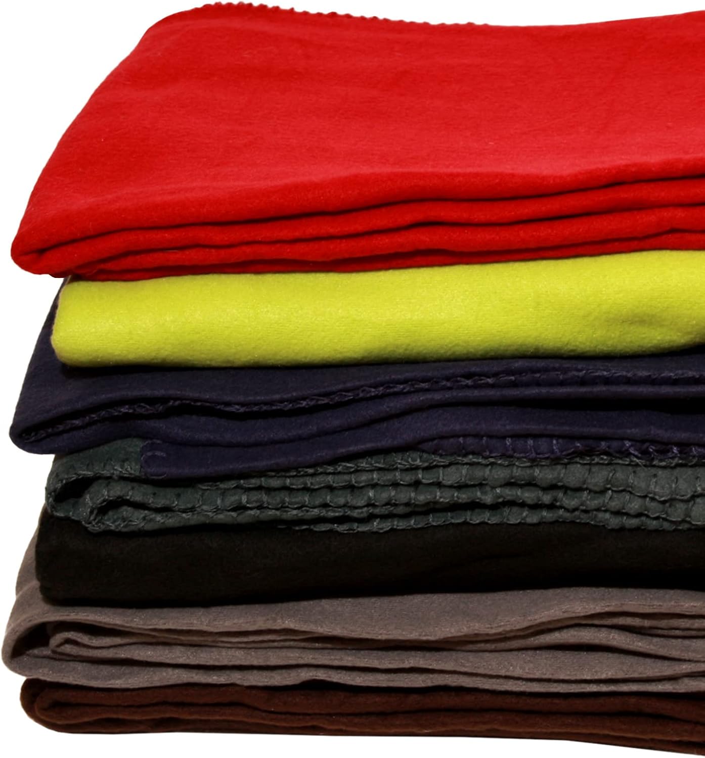 Moda West Caja de 24 mantas de forro polar suave a granel súper ligeras al por mayor 50 x 60 con colores surtidos 140 GSM