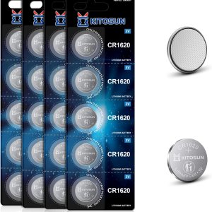 KITOSUN CR1620 – Batería de litio de 3 V  Reemplazo de baterías de botón de celda de litio CR 1620 premium para Mazda Toyota, Lexus, Honda, Accord, KITOSUN CR1620 – Batería de litio de 3 V  Reemplazo de baterías de botón de celda de litio CR 1620 premium para Mazda Toyota, Lexus, Honda, Accord,