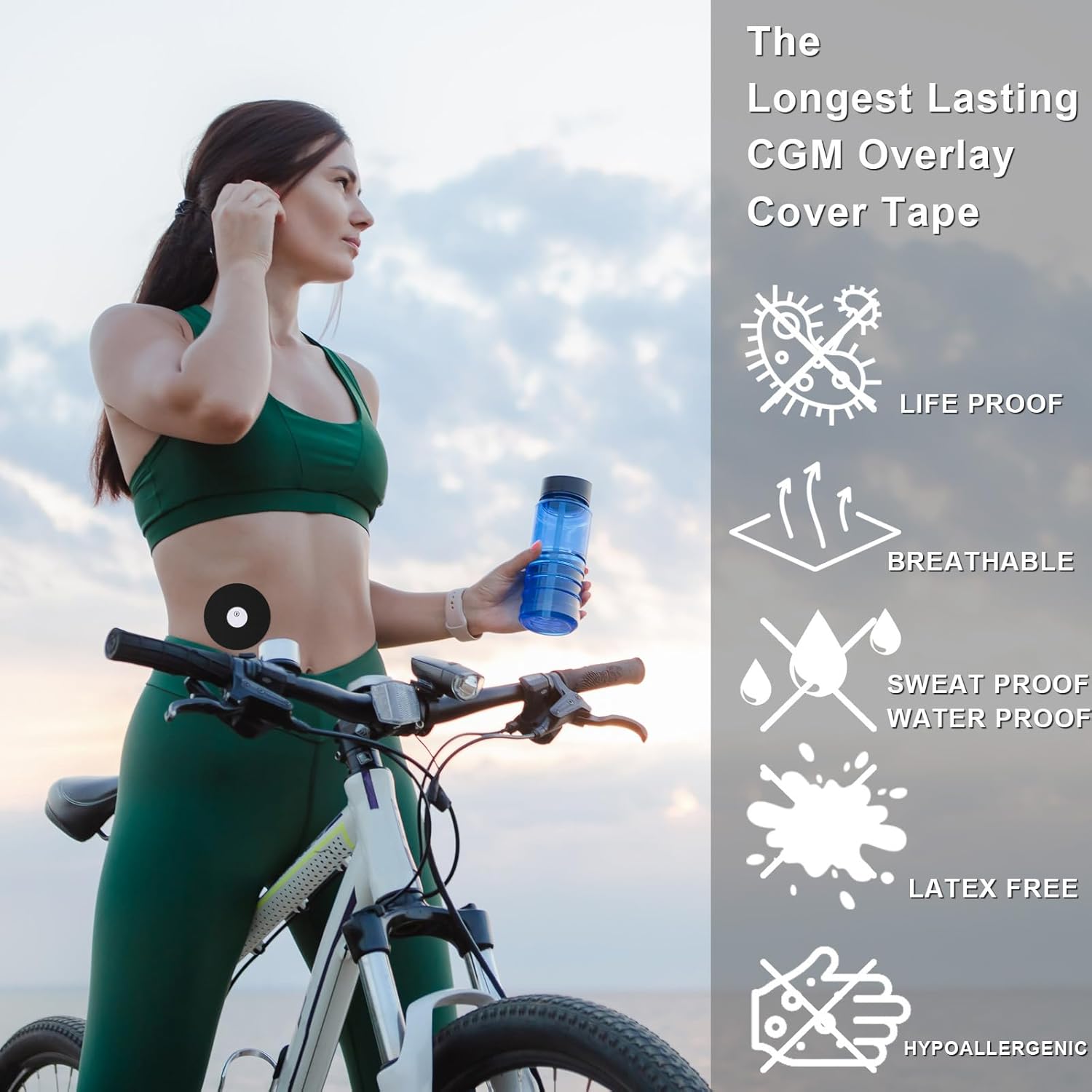 Fundas impermeables para sensor Freestyle Libre 3 (paquete de 20) – Papel trasero precortado, parches adhesivos CGM, protección continua para