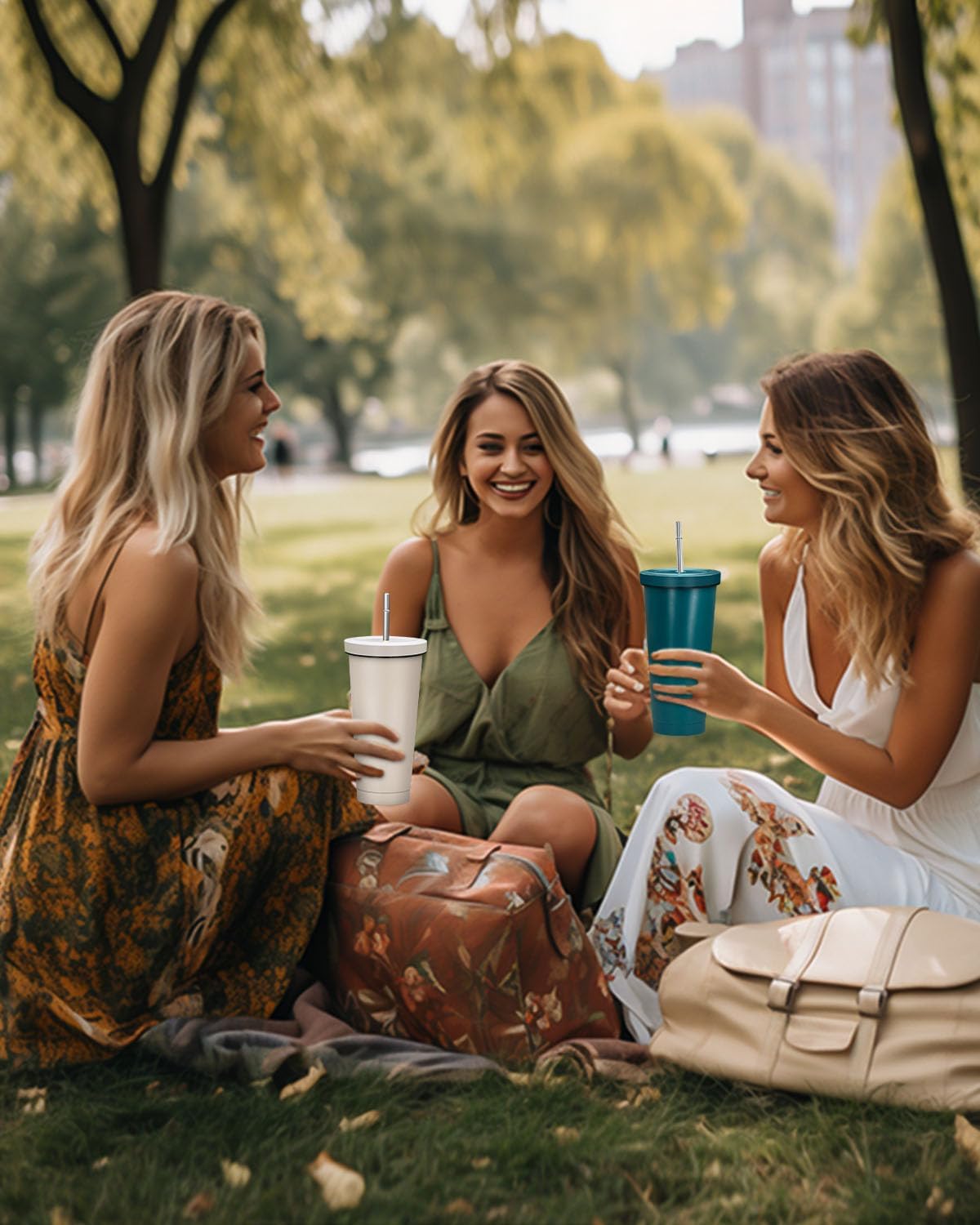 Vaso de 25 onzas con tapa y pajilla, vaso de acero inoxidable aislado al vacío, taza de café reutilizable con aislamiento al vacío, taza de café con