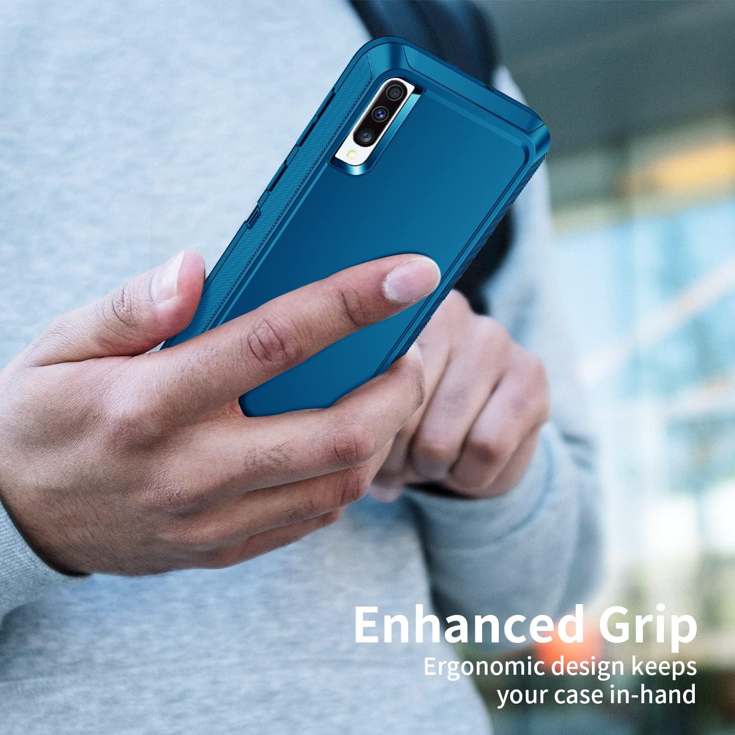 Funda para Galaxy A50A50S, protección de cuerpo completo de 3 capas a prueba de golpes, sin protector de pantalla, resistente, de alto impacto, para