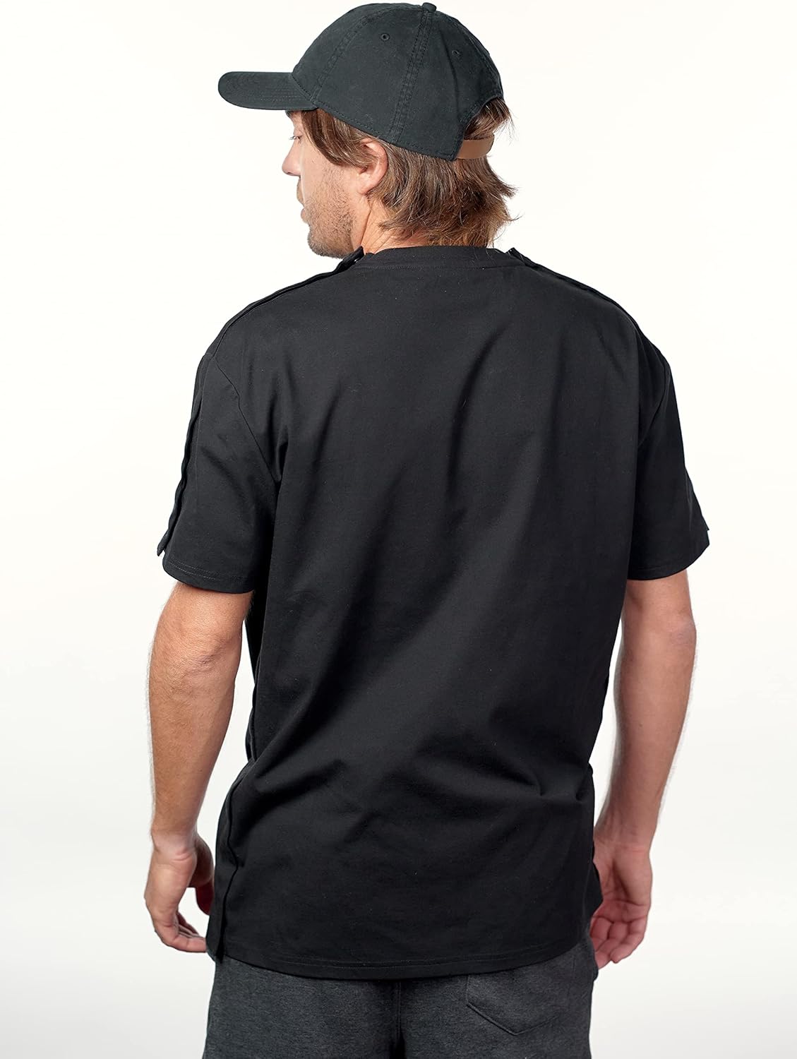 Reclus – Camisas postoperatorias para hombres – Camisa de recuperación de puños rotadores – Acceso al puerto de quimioterapia – Ropa de diálisis