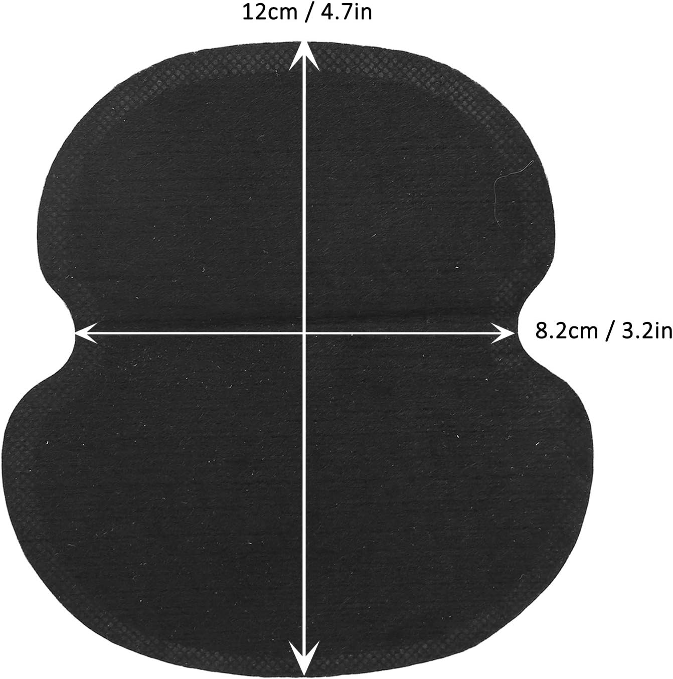 60 almohadillas negras para sudar axilas, almohadillas portátiles que absorben el sudor, cómodas e insípidas, invisibles, sudorosas y pegajosas