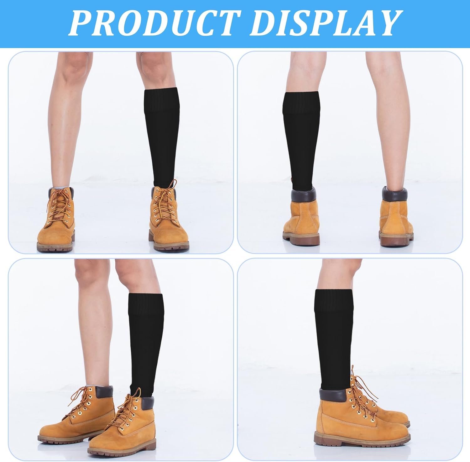 2 pares de mangas de calcetines de fútbol para niños, mangas elásticas para piernas de equipo, espinilleras de fútbol para jóvenes, niños, juegos de