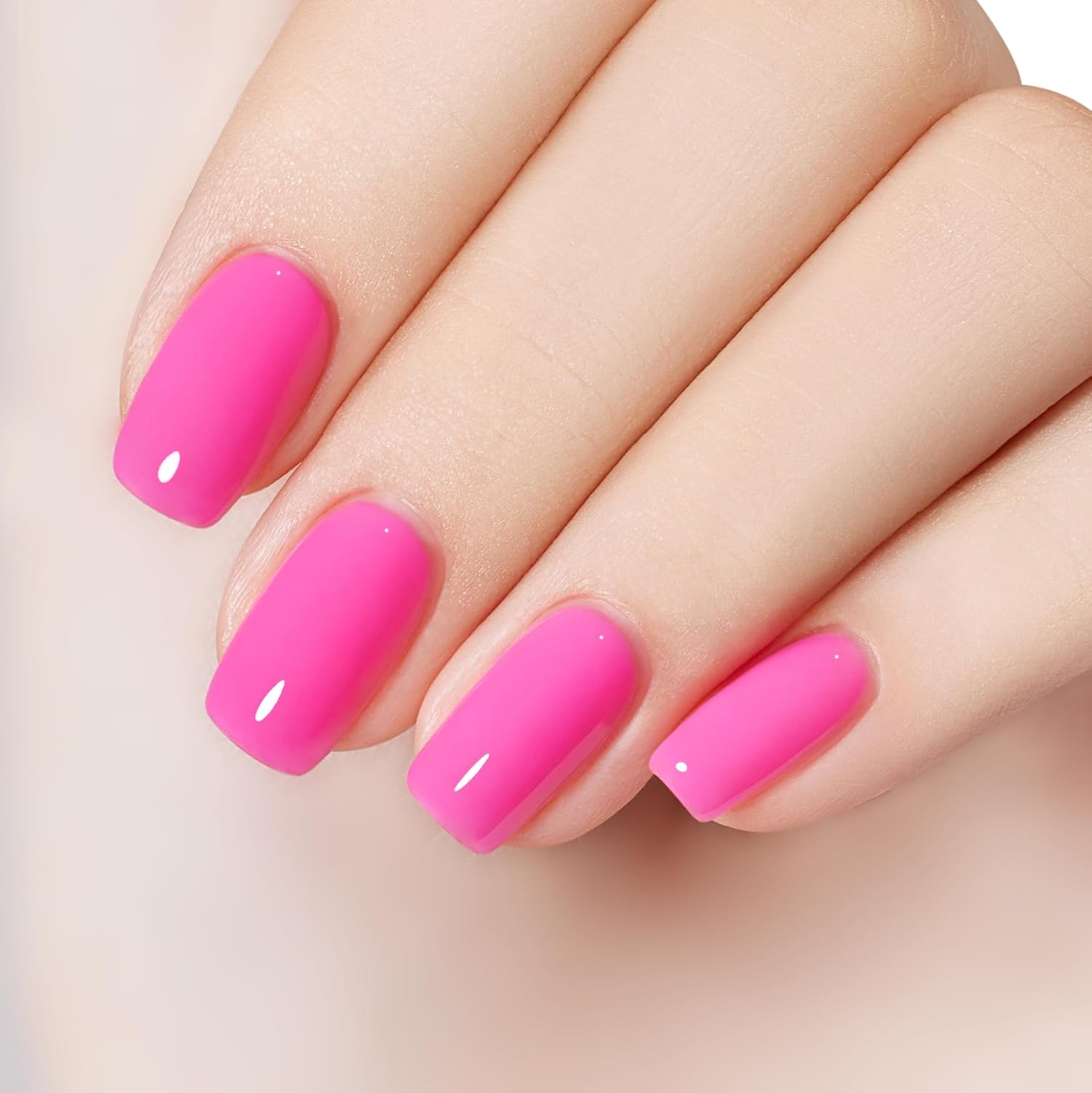 MEMEDA Esmalte de uñas en gel, 0.5 onzas líquidas, color rosa neón y rosa intenso, diseño de arte de uñas para niñas, salón de belleza, regalo de