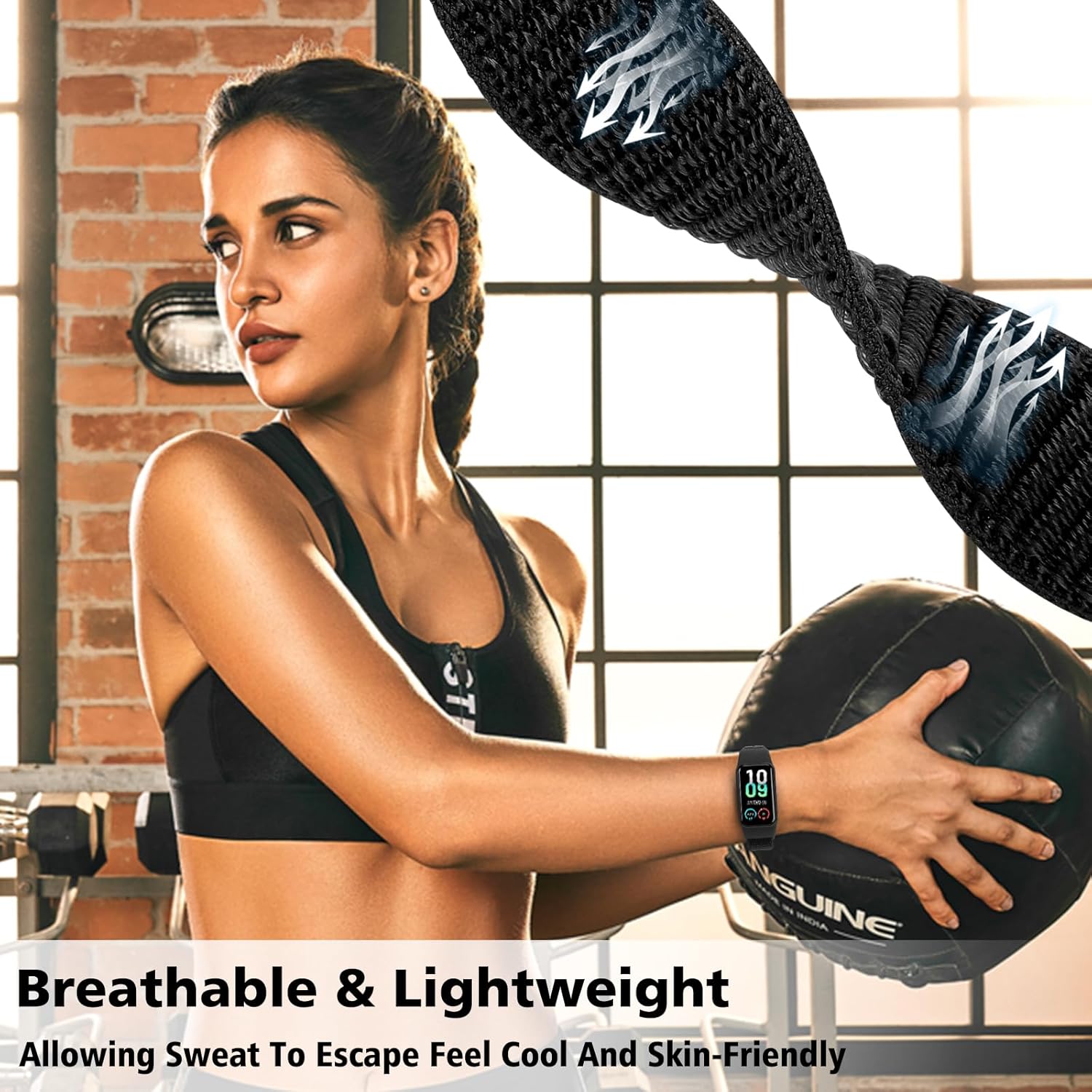 YCHDDER Solo Loop – Correas de nailon compatibles con Amazfit Band 7, suave, transpirable, cómoda, ajustable, colorida correa de repuesto deportiva