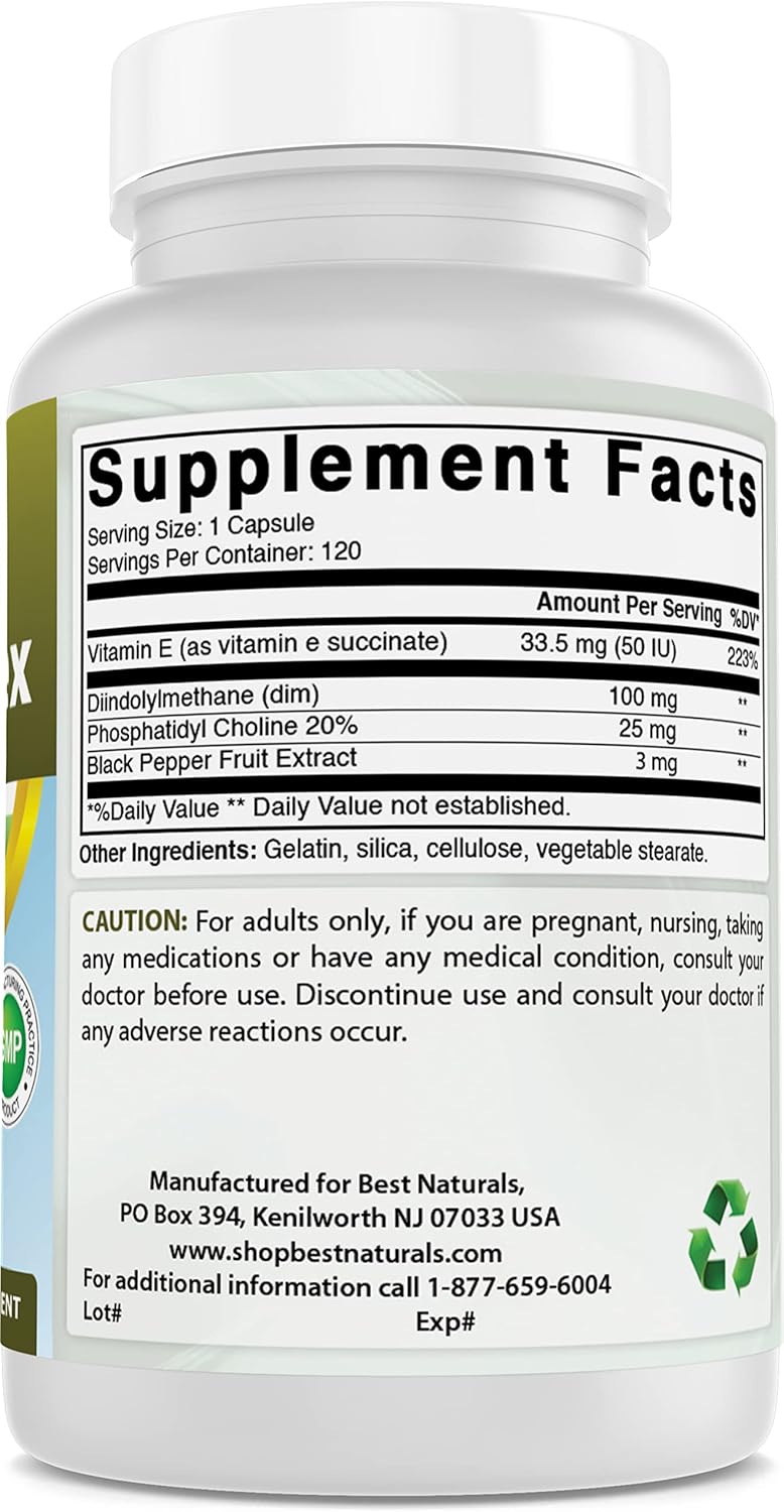 Best Naturals DIM Complex 100 mg 120 cápsulas (120 unidades (paquete de 2))