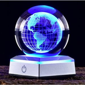 Bola de cristal 3D, lindo modelo de día de sonrisa de oso, con luz colorida, soporte de lámpara LED de 6 colores, decoración divertida de Bola de cristal 3D, lindo modelo de día de sonrisa de oso, con luz colorida, soporte de lámpara LED de 6 colores, decoración divertida de