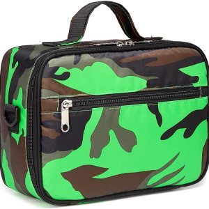 BLUEFAIRY Lonchera térmica para niños, lonchera para niños, para escuela primaria, jardín de infantes (verde camuflado) BLUEFAIRY Lonchera térmica para niños, lonchera para niños, para escuela primaria, jardín de infantes (verde camuflado)