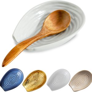 Tikooere Soporte para cuchara para estufa, soporte de cuchara de cerámica de 5.7 pulgadas para encimera, soporte de utensilios de granja para Tikooere Soporte para cuchara para estufa, soporte de cuchara de cerámica de 5.7 pulgadas para encimera, soporte de utensilios de granja para