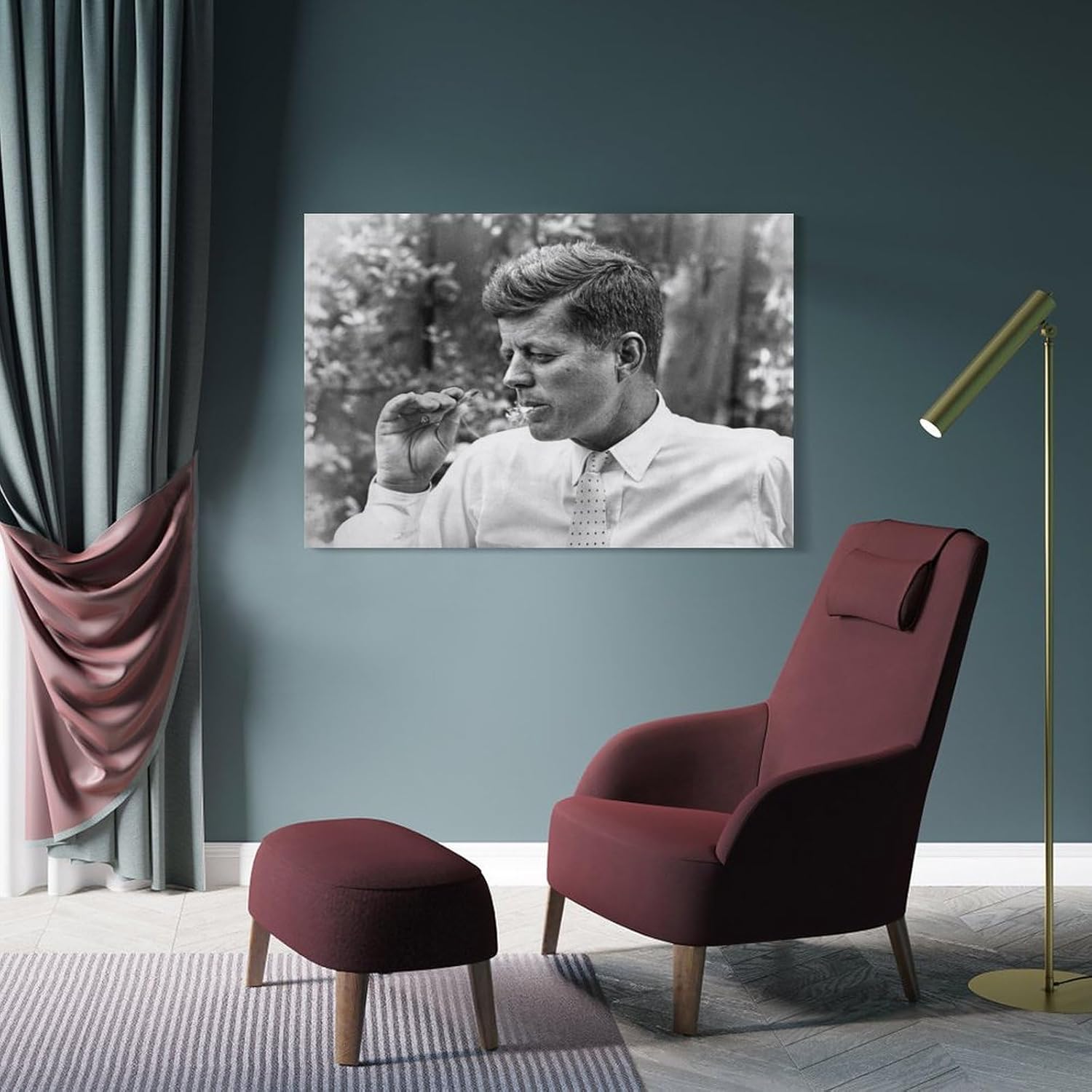 John F Kennedy JFK – Pósteres presidenciales para fumar marihuana en lienzo, pintura para decoración de pared, obra de arte, arte para decoración