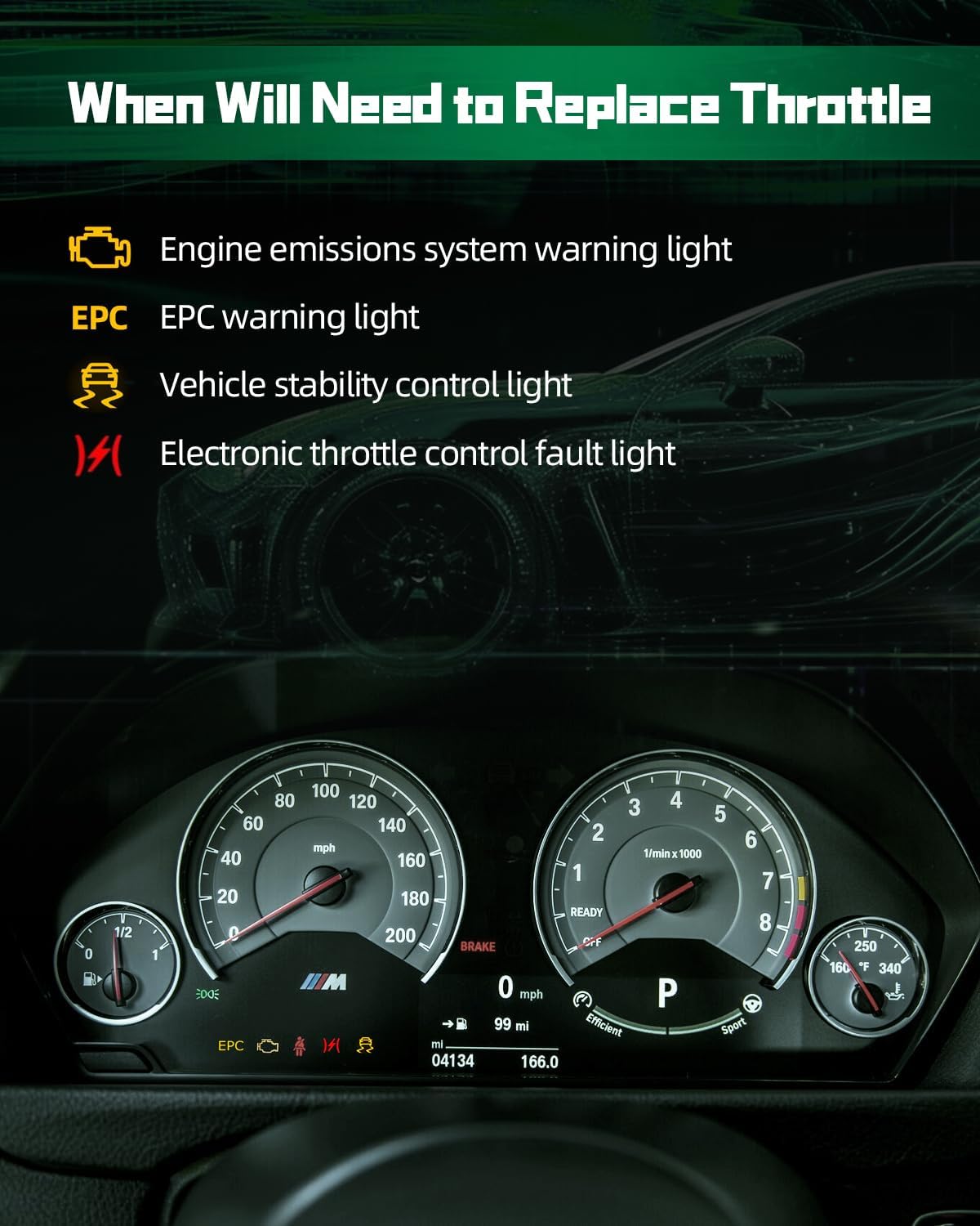 SCITOO Acelerador automotriz para 2011-2015 para Volvo para S60  2008-2015 para Volvo para S80  2015-2016 para Volvo para V60  2010-2016 para Volvo