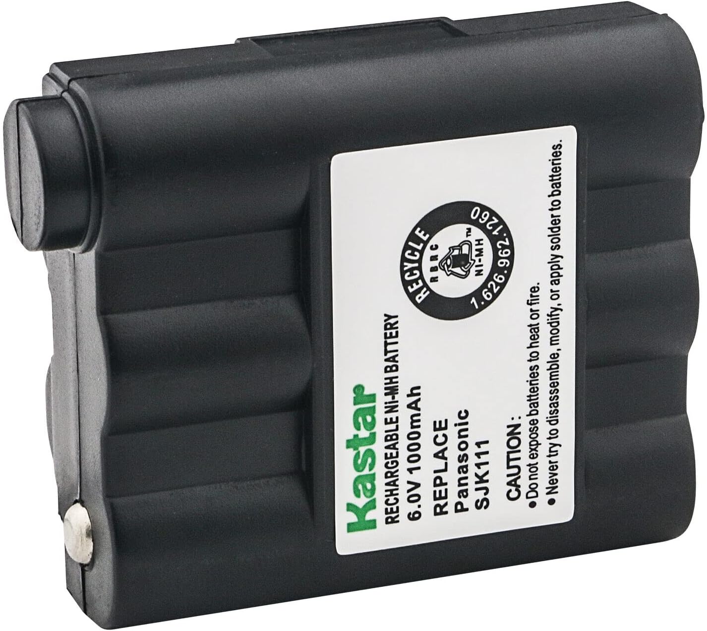 Kastar Paquete de 1 batería de radio bidireccional Ni-MH 6V 1000mAh repuesto para Midland GXT808, GXT850, GXT860, GXT881, GXT-895 GXT-900, GXT-950,