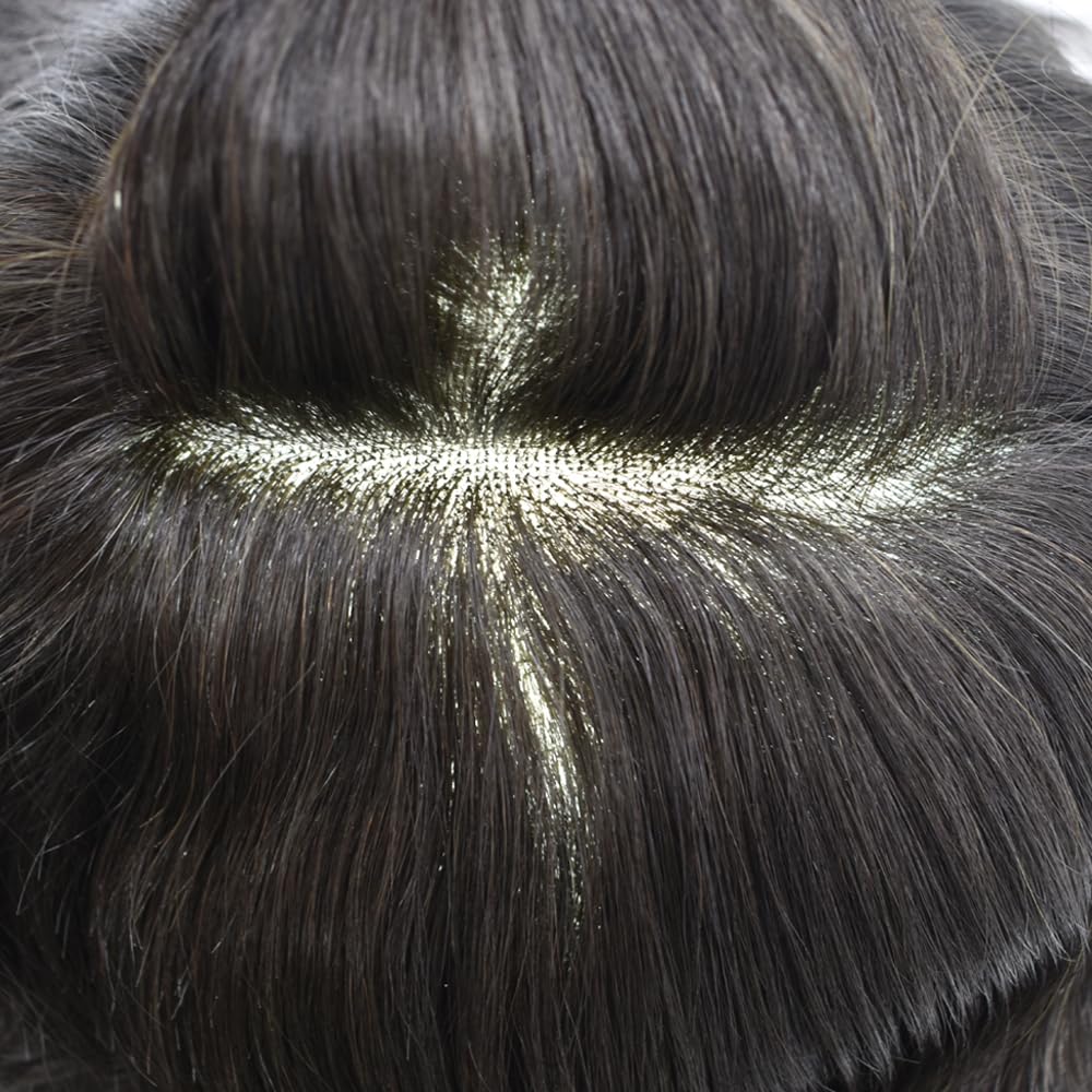 Sistema de cabello humano tipo tupé para hombre, mono tupé para hombres, postizos de repuesto para cabello masculino, protesis capilar para hombre