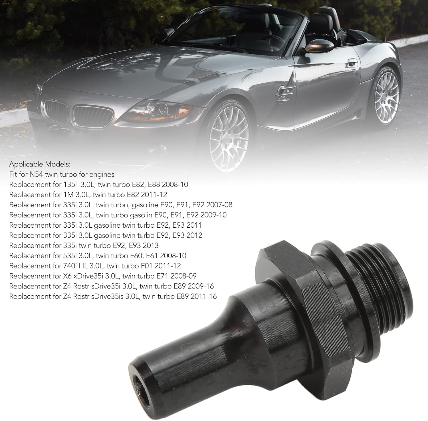 Kit de válvula Pcv para coche, válvula PCV de aluminio del motor N54 Twin Turbo E88 2008-10 Twin Turbo E92 2007-08 Twin Turbo E60 E93 2011 Z4 Rdstr