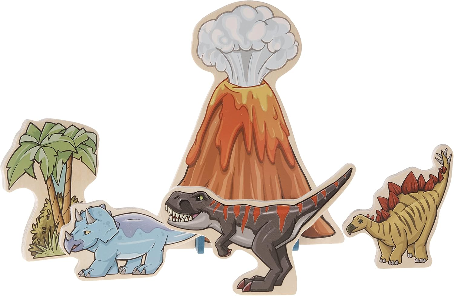Wild Republic, Woodkins Dino – Juego de madera de dinosaurio, regalo para niños, ideal para juegos innovadores, respetuoso con el medio ambiente,