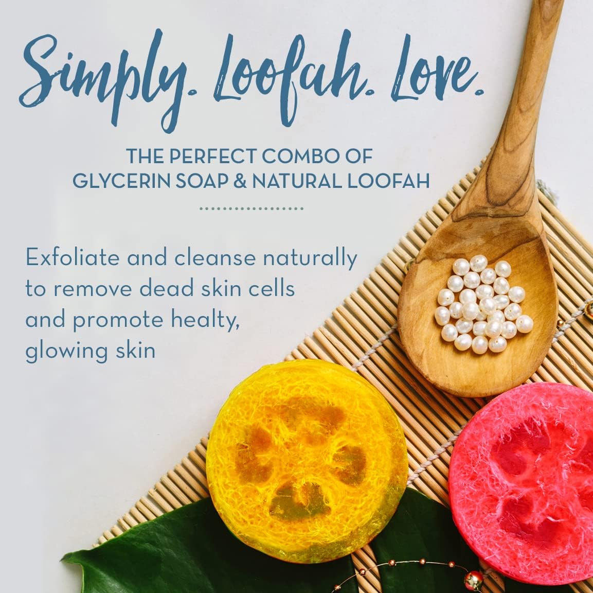 Naples Soap Company – Juego de 4 barras de esponja natural con infusión de jabón para limpiar, exfoliar e hidratar la piel, sin ingredientes
