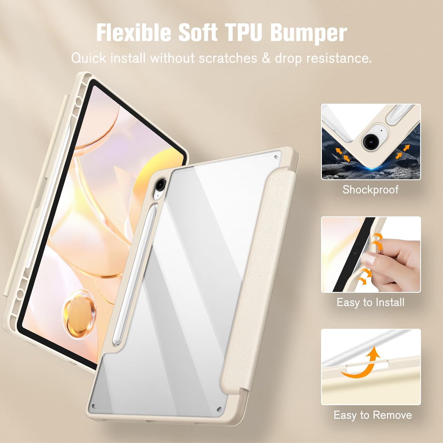Fintie Funda híbrida delgada para Samsung Galaxy Tab S10 FE S9 FE 5G de 10.9 pulgadasTab S9 de 11 pulgadas con soporte para S Pen y a prueba de
