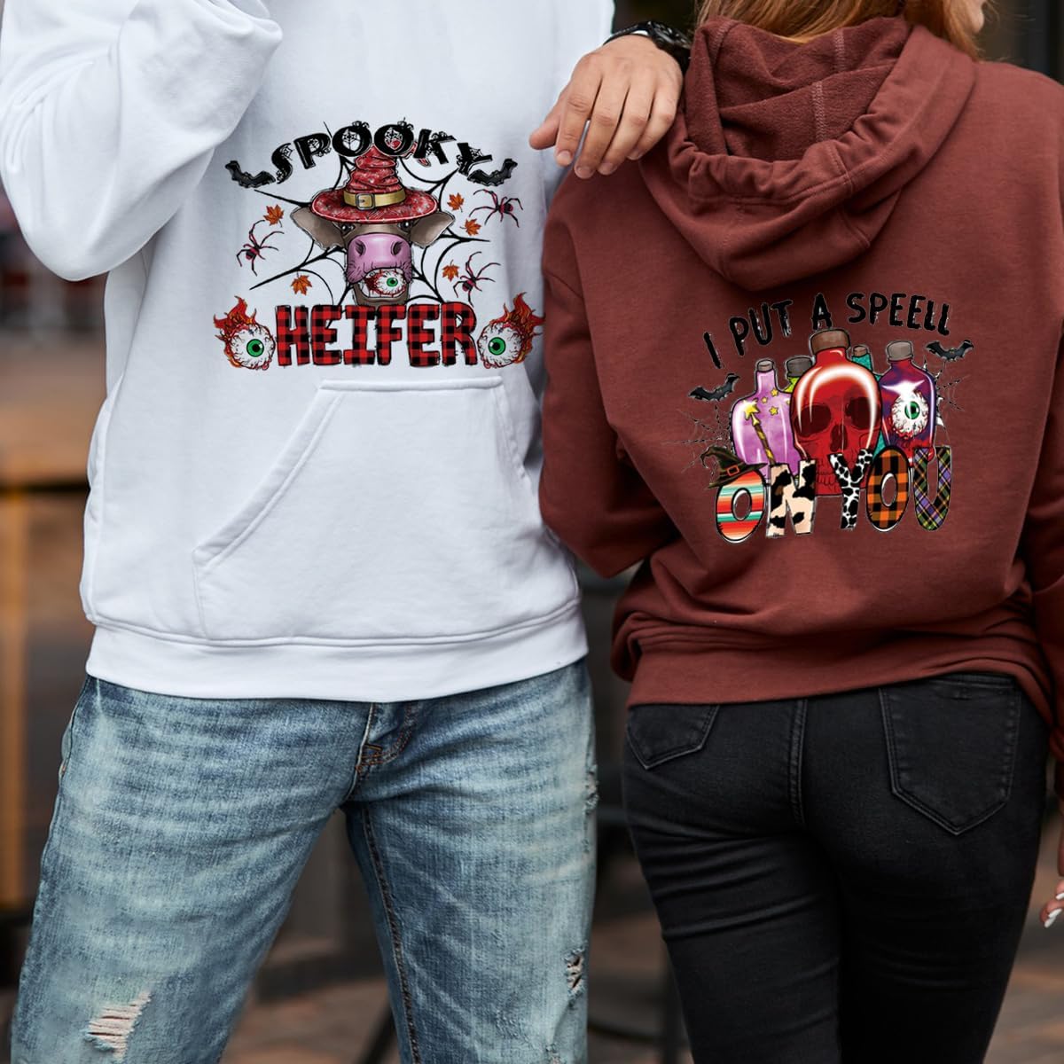 6 parches termoadhesivos de Halloween para ropa, camisetas, telaraña, calabaza, murciélagos, diseños de transferencia de calor, calcomanías de