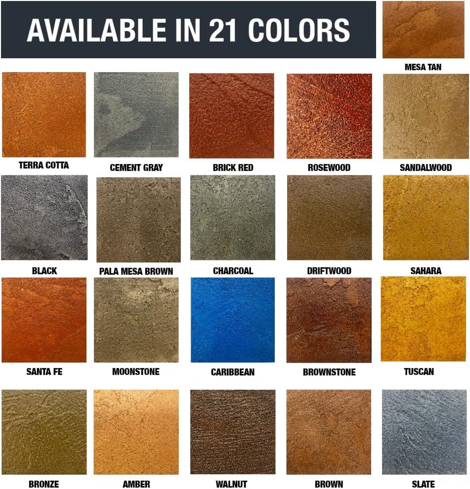 Tinte para hormigón, pizarra, tinte tópico semiopaco para madera, hormigón, piedra, azulejos, terrazas, pisos, cemento, porches, ladrillos y más –