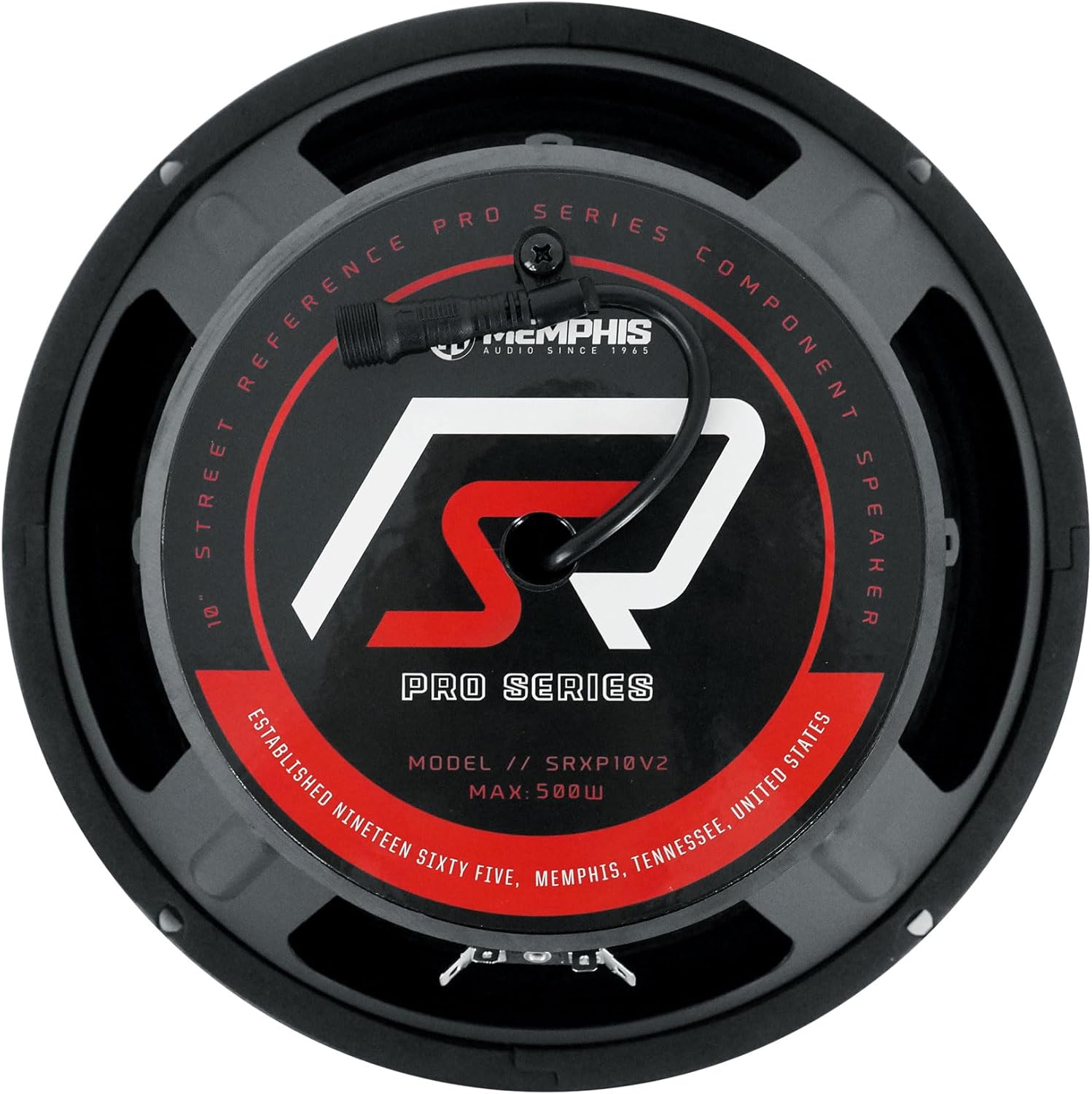 Memphis Audio SRXP10V2 SRX Pro 10″ 500w 4 ohmios Altavoz de coche de rango medio con LED Midbass