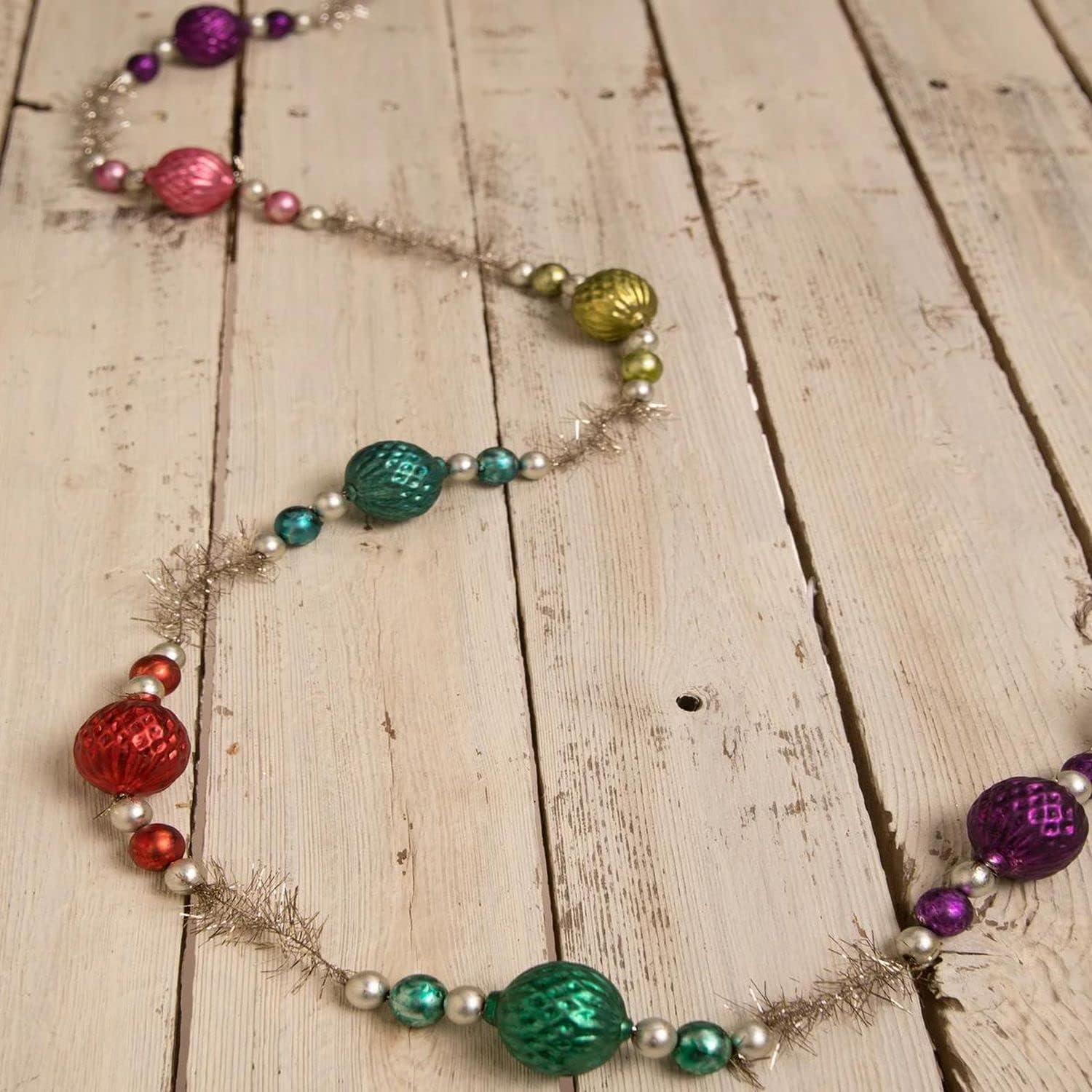 Bethany Lowe Jewel-Tide – Guirnalda de cuentas de cristal, multicolor, (LC1600)