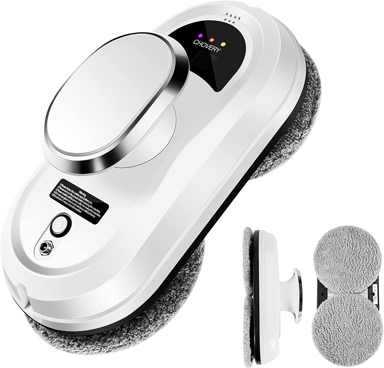 CHOVERY – Aspirador de ventana, robot de limpieza al vacío con 5600 Pca, batería inteligente anticaída y apagado con control remoto para ventanas,