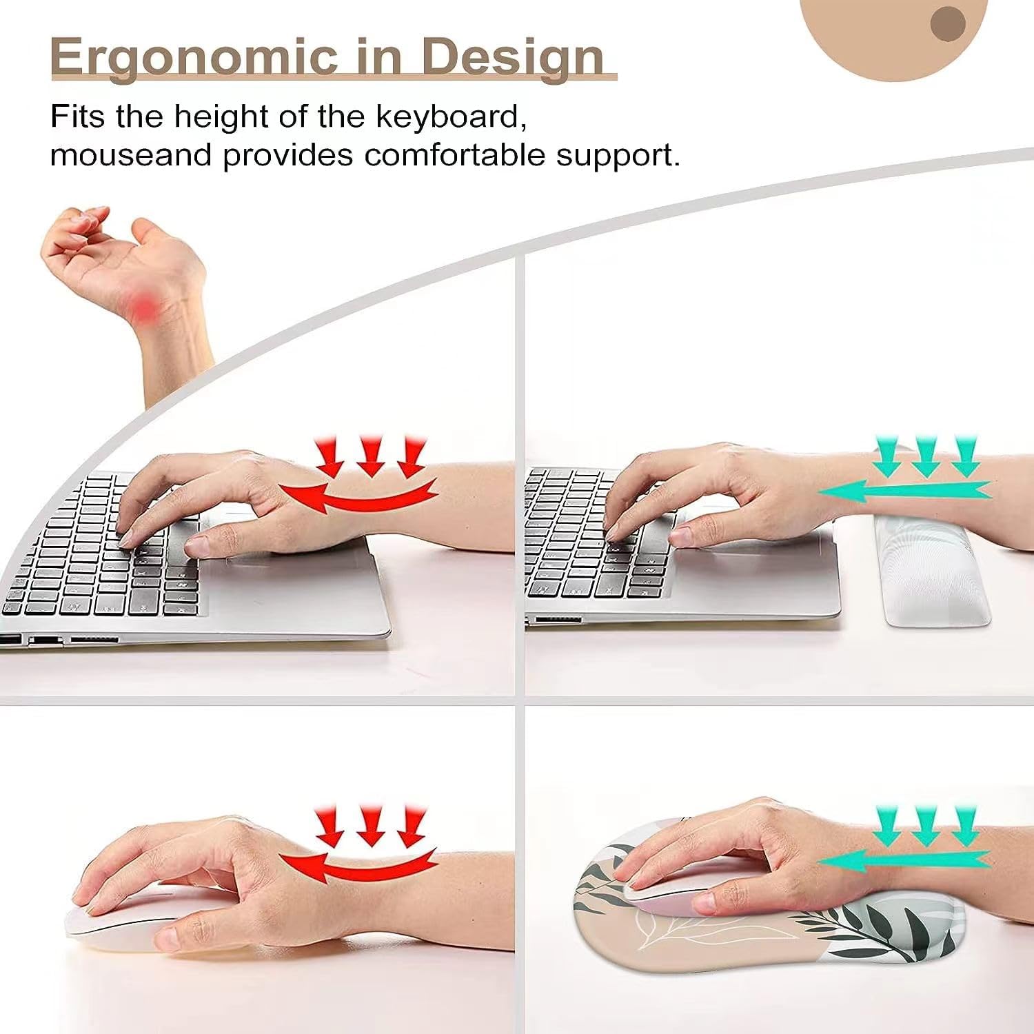 Alfombrilla de mouse de anime con reposamuñecas, teclado y reposamuñecas, juego de almohadillas con posavasos, accesorios de escritorio, alfombrilla