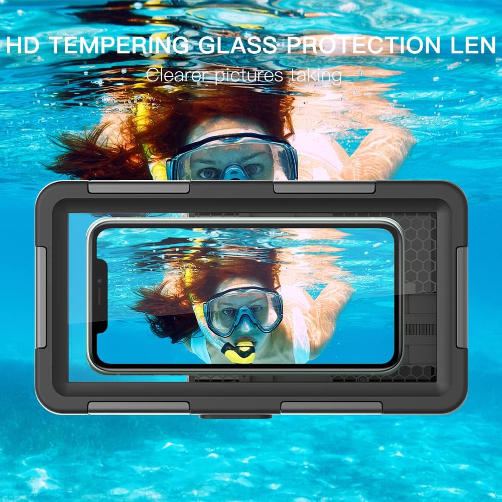 (2 generación) Funda universal impermeable para teléfono para la mayoría de las series Samsung Galaxy y iPhone, carcasa impermeable de fotografía
